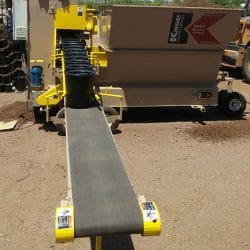 5661 N-Line Filler with 12-ft Tray Belt Extension | Kase Conveyors